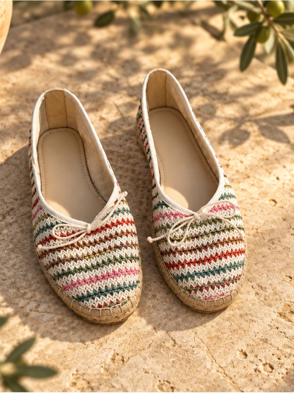 Maypol multicolored woven espadrille flats ~ Size 8.5